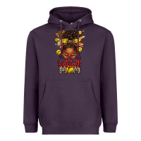 Plum softball mom afro messy bun Heavyweight Hoodie - texasbilliewilder