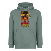 Sage softball mom afro messy bun Heavyweight Hoodie - texasbilliewilder