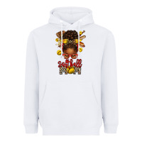 White softball mom afro messy bun Heavyweight Hoodie - texasbilliewilder