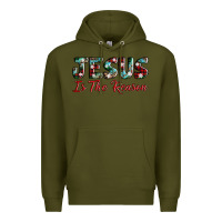 Army Green jesus is the reason Premium Hoodie - AdoDesignShop