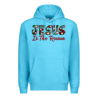 Ocean Blue jesus is the reason Premium Hoodie - AdoDesignShop