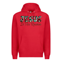 Red jesus is the reason Premium Hoodie - AdoDesignShop