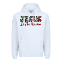 White jesus is the reason Premium Hoodie - AdoDesignShop