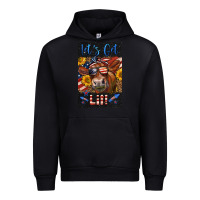 Black Western Let's Get Lit Cow Urban Hoodie - LillyAllenDesigns