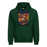 Forest Green Western Let's Get Lit Cow Urban Hoodie - LillyAllenDesigns