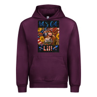 Mauve Wine Western Let's Get Lit Cow Urban Hoodie - LillyAllenDesigns