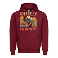 Burgundy amarillo by morning Zipper Hoodie - MaliasSmallBusiness