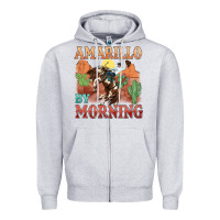 Heather Grey amarillo by morning Zipper Hoodie - MaliasSmallBusiness