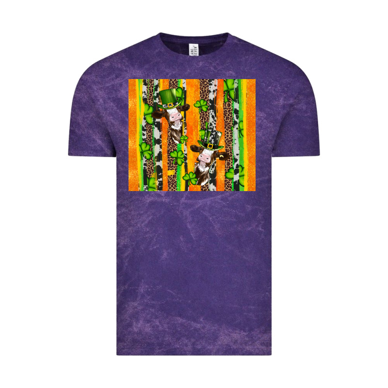 St Patricks Cow And Shamrock With Cowhide Vintage Tee by Artiststas | Teevron