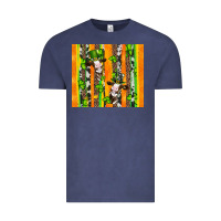 Vintage Denim st patricks cow and shamrock with cowhide Vintage Tee - Artiststas