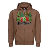Chestnut merry christmas trees Zipper Hoodie - MaliasSmallBusiness