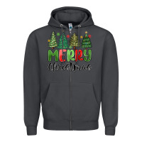 Smoke merry christmas trees Zipper Hoodie - MaliasSmallBusiness