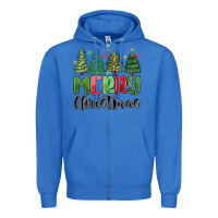 True Royal merry christmas trees Zipper Hoodie - MaliasSmallBusiness