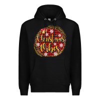 Black christmas vibes Premium Hoodie - AdoDesignShop