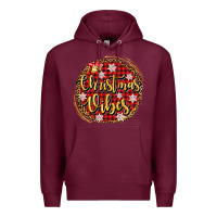 Burgundy christmas vibes Premium Hoodie - AdoDesignShop