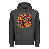 Charcoal Heather christmas vibes Premium Hoodie - AdoDesignShop