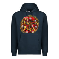 Navy christmas vibes Premium Hoodie - AdoDesignShop