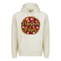 Oatmeal Heather christmas vibes Premium Hoodie - AdoDesignShop