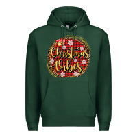Sports Green christmas vibes Premium Hoodie - AdoDesignShop