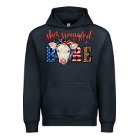 Navy Western Star Spangled Baby Cow Urban Hoodie - LillyAllenDesigns