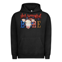 Pigment Black Western Star Spangled Baby Cow Urban Hoodie - LillyAllenDesigns