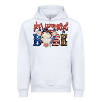 White Western Star Spangled Baby Cow Urban Hoodie - LillyAllenDesigns