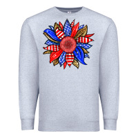 Heather Grey America sunflower Premium Sweatshirt - Neo Western