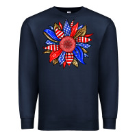 Navy America sunflower Premium Sweatshirt - Neo Western