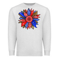Oatmeal Heather America sunflower Premium Sweatshirt - Neo Western
