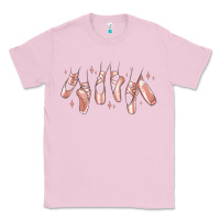Bubblegum Pink ballerina ballet shoes Classic Tee - MaliasSmallBusiness