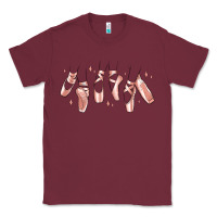 Burgundy ballerina ballet shoes Classic Tee - MaliasSmallBusiness