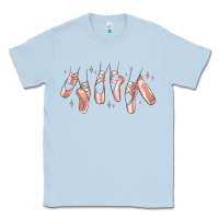 Dusty Blue ballerina ballet shoes Classic Tee - MaliasSmallBusiness