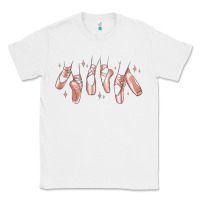 White ballerina ballet shoes Classic Tee - MaliasSmallBusiness