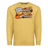 Antique Gold wild about pumpkin spice Premium Sweatshirt - CowhideDigitalArt