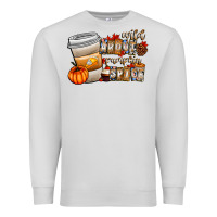 Dove Grey wild about pumpkin spice Premium Sweatshirt - CowhideDigitalArt