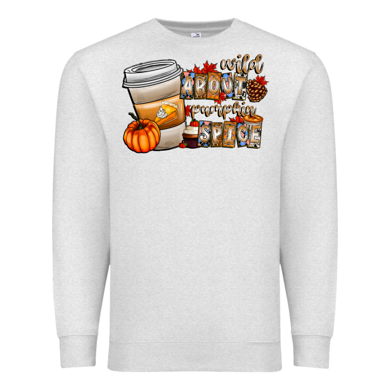 Wild About Pumpkin Spice Premium Sweatshirt by CowhideDigitalArt | Teevron