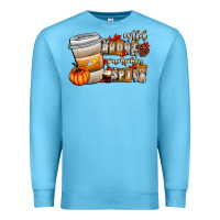 Ocean Blue wild about pumpkin spice Premium Sweatshirt - CowhideDigitalArt