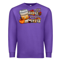 Purple wild about pumpkin spice Premium Sweatshirt - CowhideDigitalArt