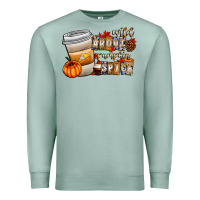 Seafoam wild about pumpkin spice Premium Sweatshirt - CowhideDigitalArt