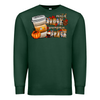 Sports Green wild about pumpkin spice Premium Sweatshirt - CowhideDigitalArt