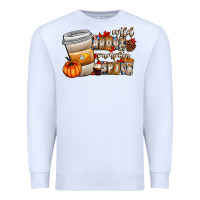 White wild about pumpkin spice Premium Sweatshirt - CowhideDigitalArt