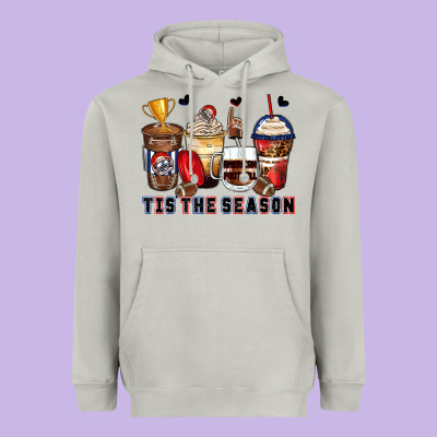 Tis' The Season American Football Coffee Cups Heavyweight Hoodie Designed By Zillion Design Studio