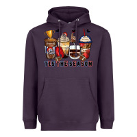 Plum tis' the season american football coffee cups Heavyweight Hoodie - Zillion Design Studio