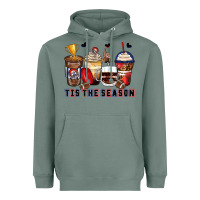 Sage tis' the season american football coffee cups Heavyweight Hoodie - Zillion Design Studio