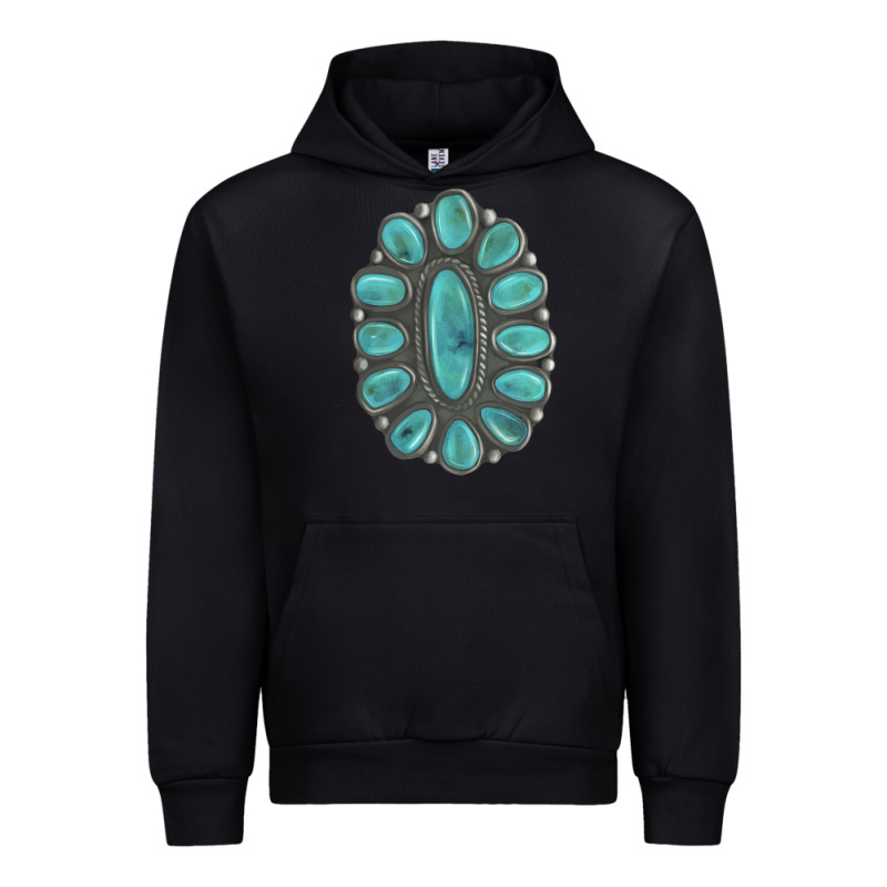 Turquoise Gemstone Jewelry Urban Hoodie by LillyAllenDesigns | Teevron