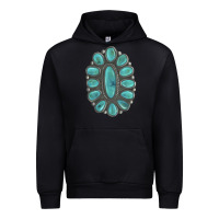 Black Turquoise Gemstone Jewelry Urban Hoodie - LillyAllenDesigns