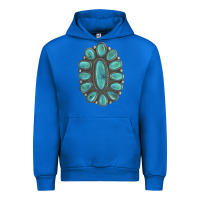 Cobalt Turquoise Gemstone Jewelry Urban Hoodie - LillyAllenDesigns