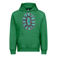 Emerald Turquoise Gemstone Jewelry Urban Hoodie - LillyAllenDesigns