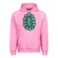 Fuchsia Pink Turquoise Gemstone Jewelry Urban Hoodie - LillyAllenDesigns