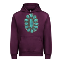 Mauve Wine Turquoise Gemstone Jewelry Urban Hoodie - LillyAllenDesigns